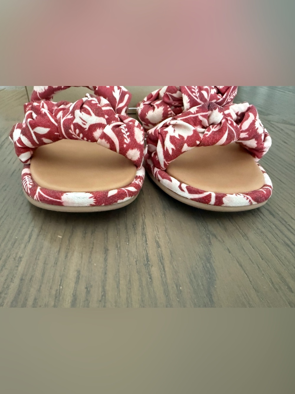 Universal Thread Women's Meg Knotted Slide Sandals Rust Red Size 10 - Picture 7 of 8